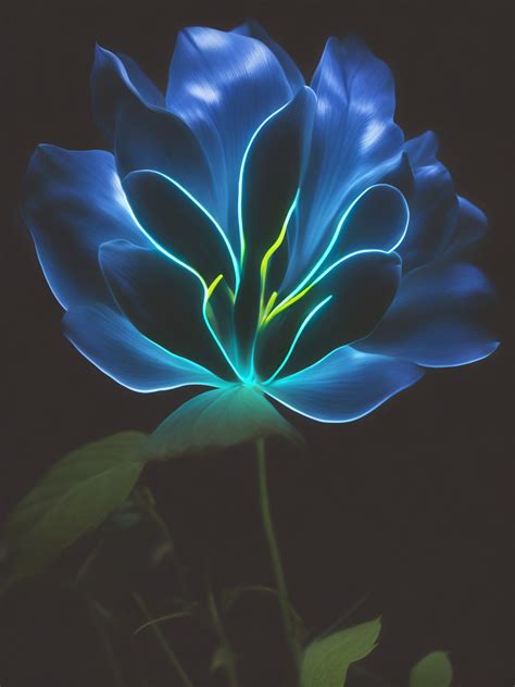 Lumenor Ai Image Generation Bioluminescent Flower Glowing