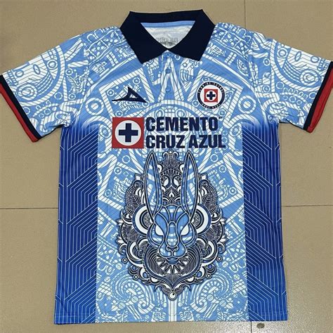 202324 Cruz Azul Blue Thailand Soccer Jersey Aaa 07