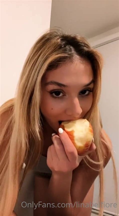Lina Belfiore Eating Apple Tease Tape Leaked ViralPornhub Com