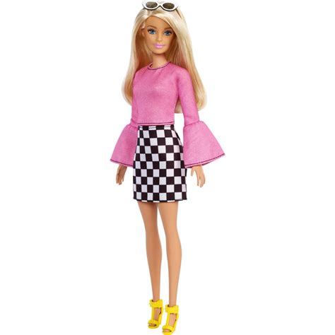 Barbie Fashionistas Doll Original Body Type With Checkered Skirt Barbie
