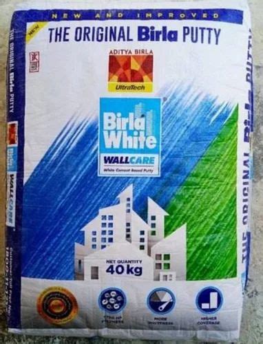 Birla White Wall Care Putty 40 Kg At Rs 780bag Wall Plaster And