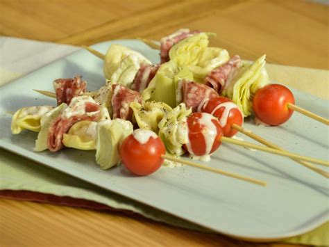 Did you know there's a whole category of appetizers served on sticks out there? Pasta Salad on a Stick Recipe | Food Network