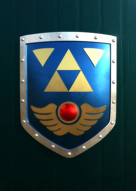 3d Art Of Links Shield From Links Awakening Video Game Zelda Video