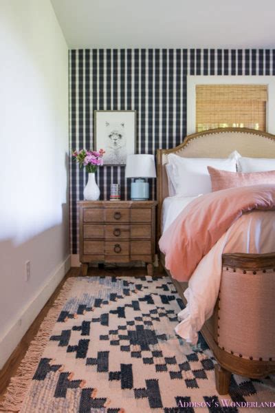 Our Blue Plaid And Aztec Kilim Bold And Colorful Cabin Guest Bedroom Reveal