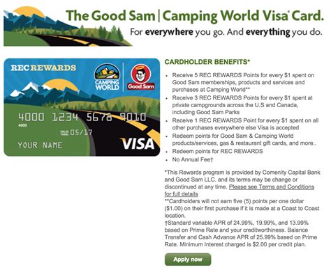 The use of this site is governed by the use of the synchrony bank internet privacy policy, which is different from the privacy policy of sam's club. How to Apply for the Good Sam Camping World Visa