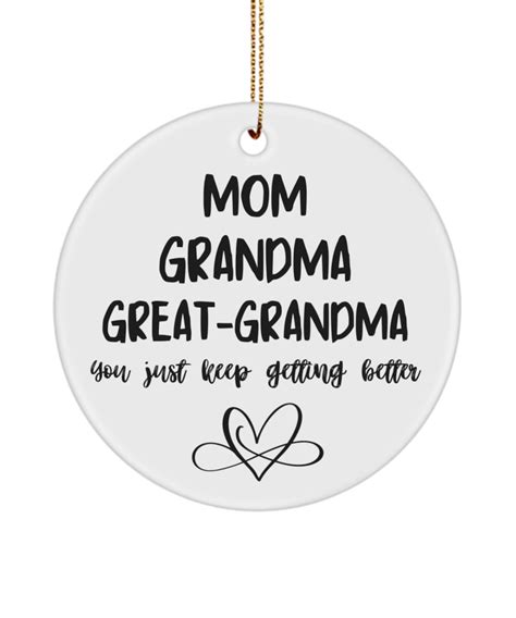 Mom Grandma Great Grandma Ornament Pregnancy Announcement Etsy