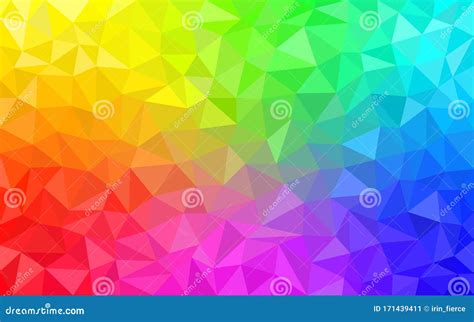Multicolor Rainbow Low Poly Background Abstract Random Vector