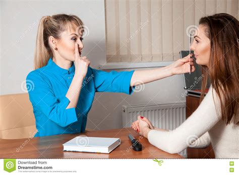 Woman On The Consultation At The Clinic Stock Image Image Of