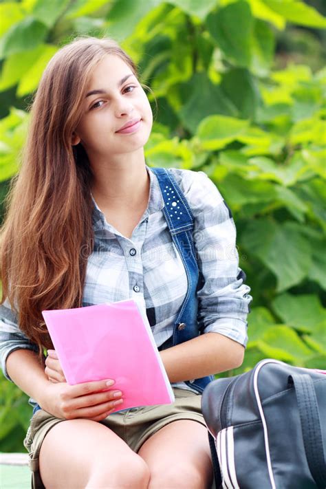 Schoolgirl Outdoor Telegraph