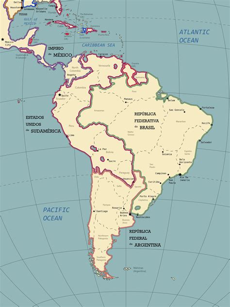 The South American Continent In The Year 1928 By Spartan 127