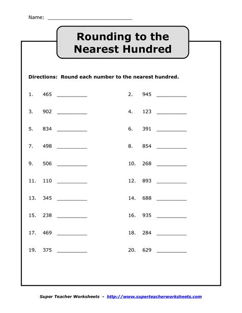 Rounding Numbers To The Nearest 10 Worksheets