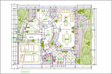 First Floor Plan Of Residential Area Dwg File Cadbull