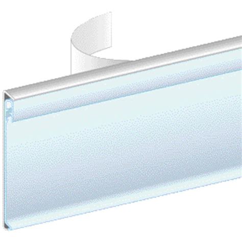 Cleargrip White Plastic Self Adhesive Shelf Label Holders 1 14h X