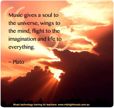 Quote Music Gives A Soul To The Universe Plato Midnight Music