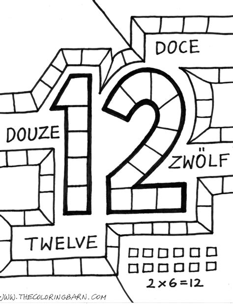 Number Coloring Pages The Coloring Barn