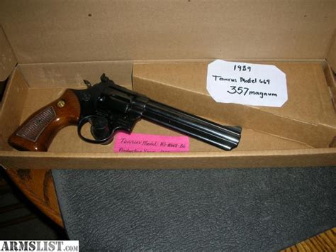 Armslist For Sale 1989 Taurus Model 669 357 Magnum Revolver
