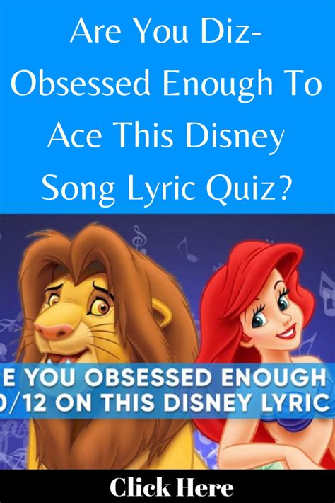 Here's a collection of lyrics to live by from men's health magazine. Are You Diz-Obsessed Enough To Ace This Disney Song Lyric ...