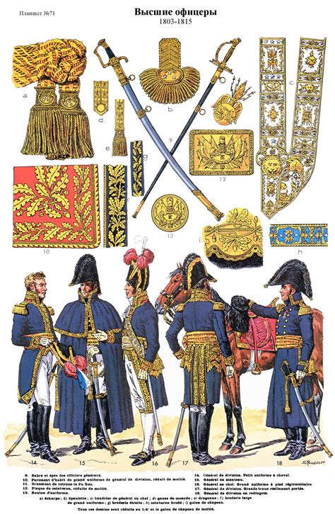Soldiers Rousselot Nap France Officiers Generaux 1803 1815 Pl 71