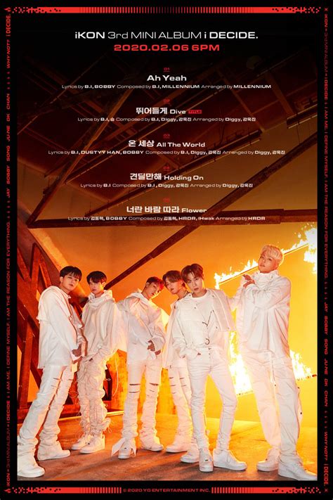 Ikon Drop Tracklist For Their 3rd Mini Album I Decide With Donghyuk