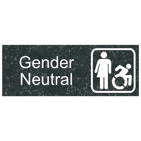 Gender Neutral Sign With Dynamic Accessibility Symbol Egre 25520 Sym