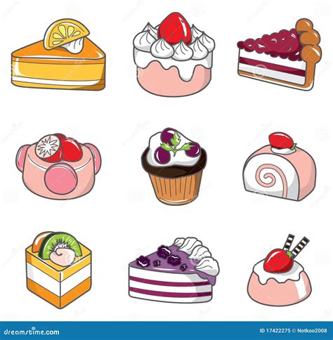 Doodle Cake Stock Vector Illustration Of Doodle Cherry 17422275