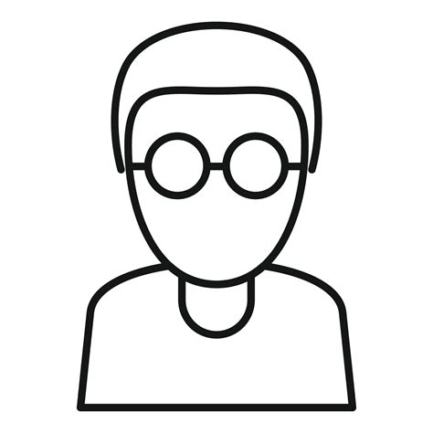 Blind Man Icon Outline Style 14671557 Vector Art At Vecteezy