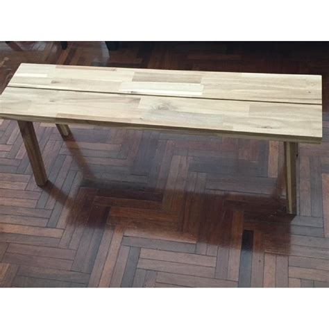 Ikea Skogsta Wooden Bench Aptdeco