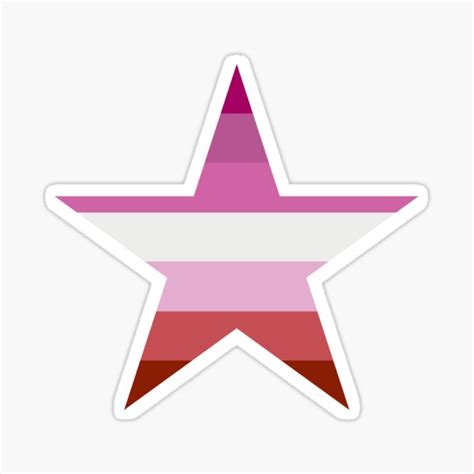 Lesbian Flag Star Shape Sticker For Sale By Seren0 Redbubble