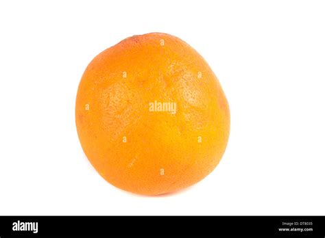 Single Orange Isolated On White Background Stock Photo Alamy