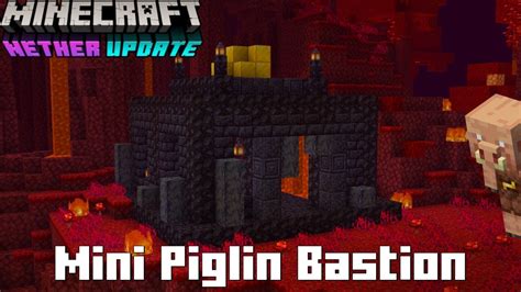 Minecraft How To Build A Mini Piglin Bastion Tutorial Youtube