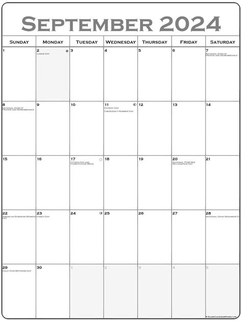 Free September Printable Calendar Printable Online