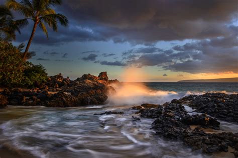 Maui Makena Cove Ocean Sunset Maui Maui Photos