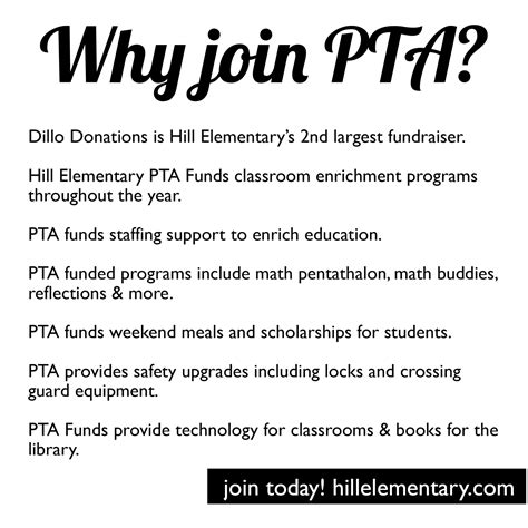 Why Join Pta Hill Elementary