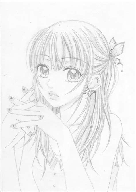 Cute Manga Girl Drawing At Explore Collection Of