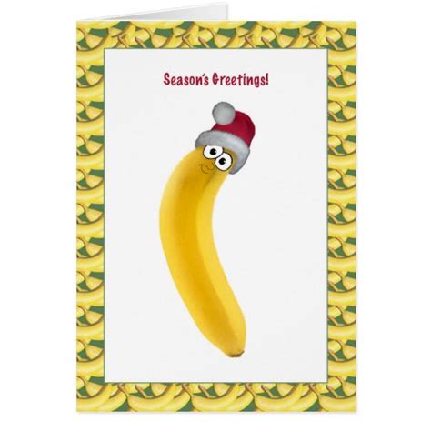 christmas banana card zazzle