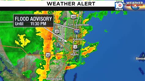 Local 10 Weather Alert A Flood Areal Advisory Has Been Issued For