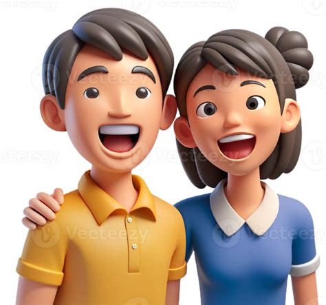 A Couple Having Fun 3d 38028916 Png