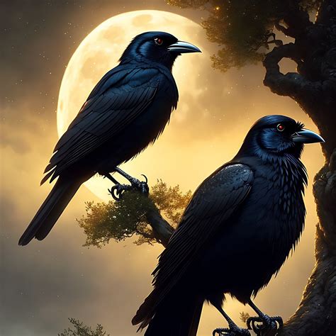Raven Crow Moonlight Free Image On Pixabay