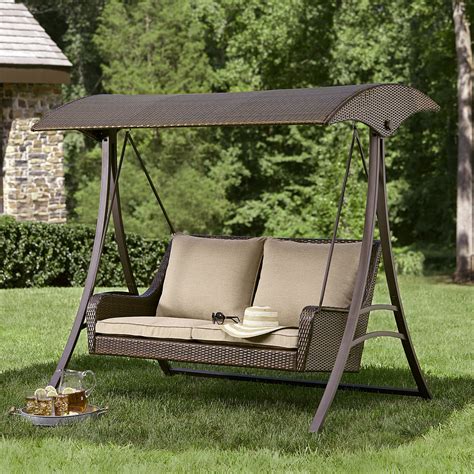 Breathtaking Patio Swing Top 3 Person Porch With Canopy Covered
