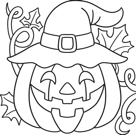 Pumpkin Halloween Coloring Page For Kids 8208950 Vector Art At Vecteezy