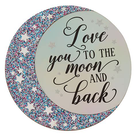 Love You To The Moon And Back Wall Art Purple Claires Us