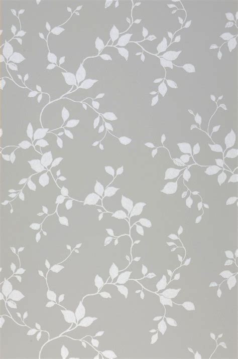 Wallpaper Hikabe Light Grey Floral Wallpaper Grey And White