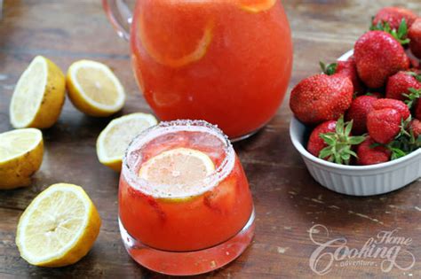 Sparkling Strawberry Lemonade Home Cooking Adventure