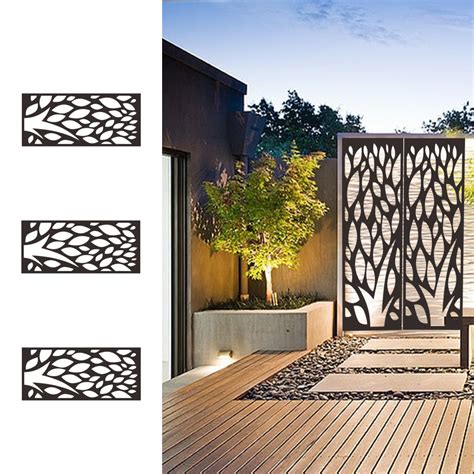 Metal Privacy Screen Fence Metal Tree Metal Wall Art Outdoor Indoor