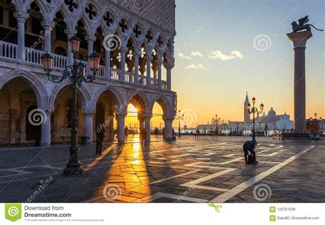 Sunrise In San Marco Square Venice Italy Venice Grand Canal