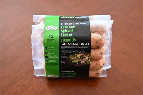 Costco Connie S Kitchen Feta And Spinach Chicken Sausages Review Costcuisine