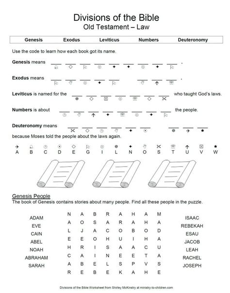 Bible Worksheets For Kids Is Just A Page Of Paper Containing