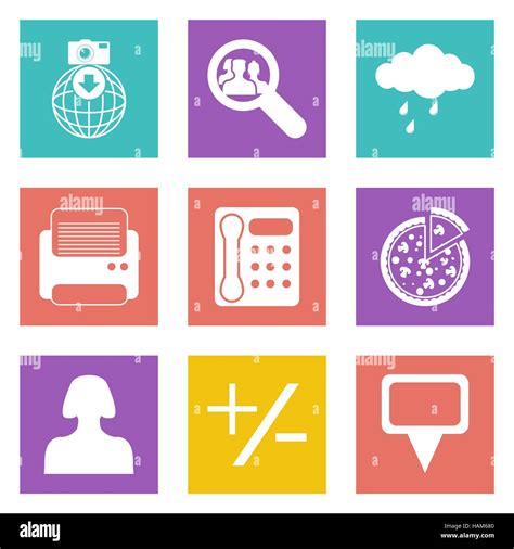 Color Icons For Web Design And Mobile Applications Set 49 Vector