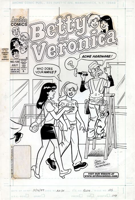 Comic Mint Animation Art Betty And Veronica 125 By Dan Decarlo