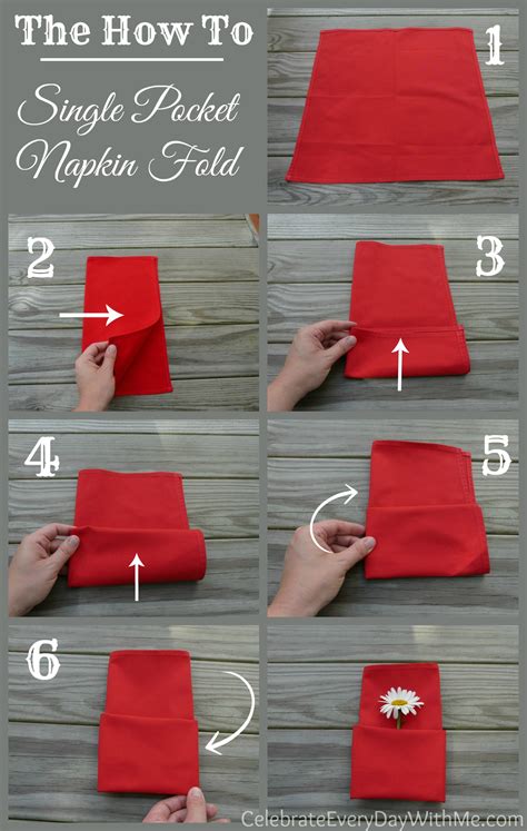 Single Pocket Napkin Fold For Summer Entertaining ~ Ef 5 Celebrate